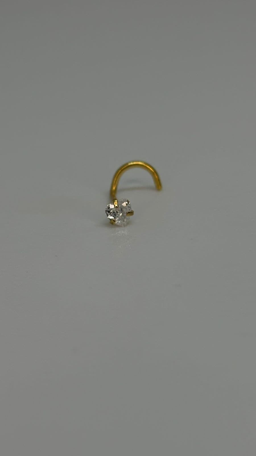 Noostril Coração Cristal PVD