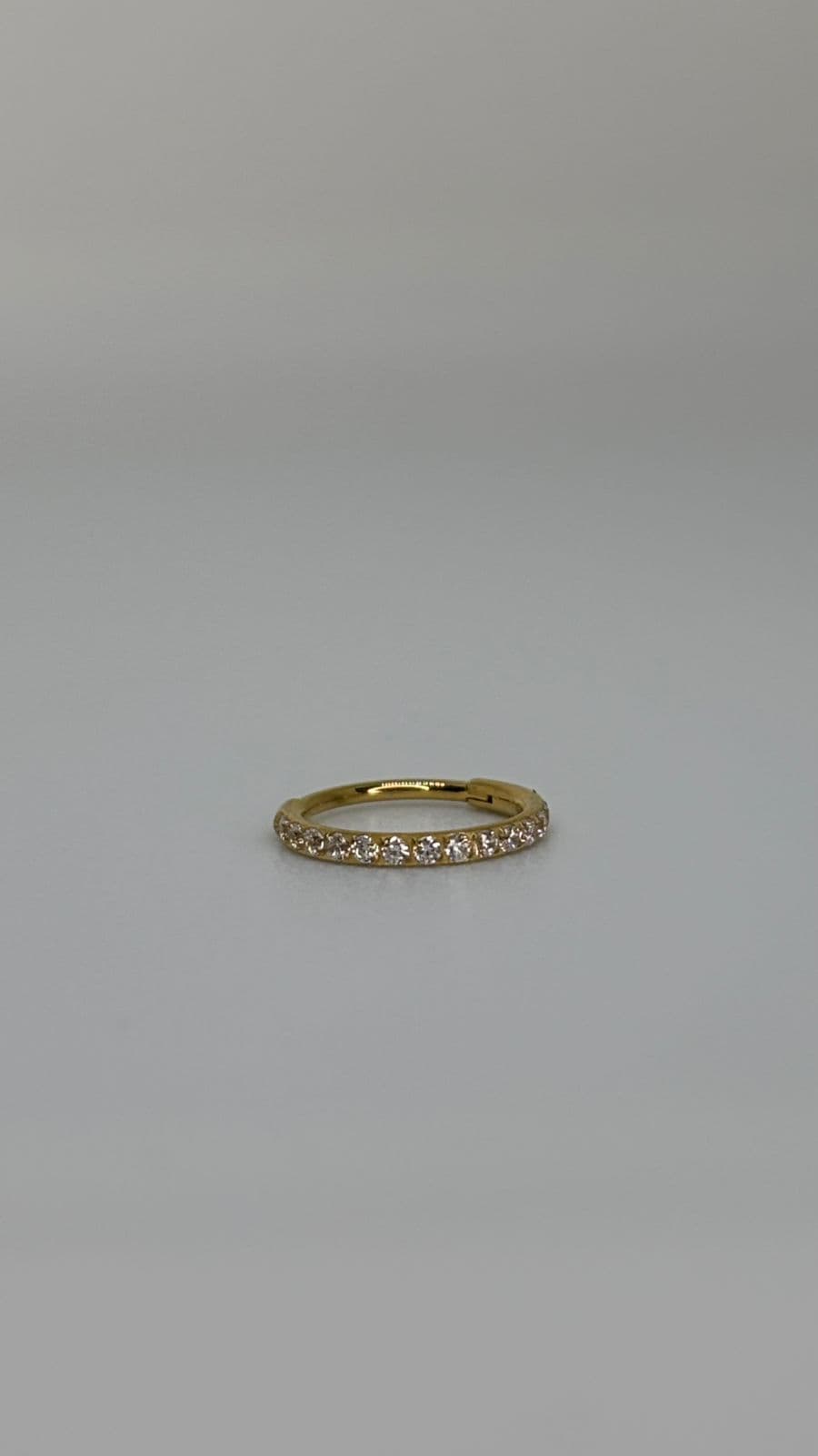 Argola Cravejada 1.2x8mm Pvd