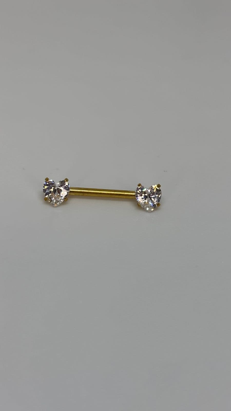 Barbel Mamilo Coração PVD