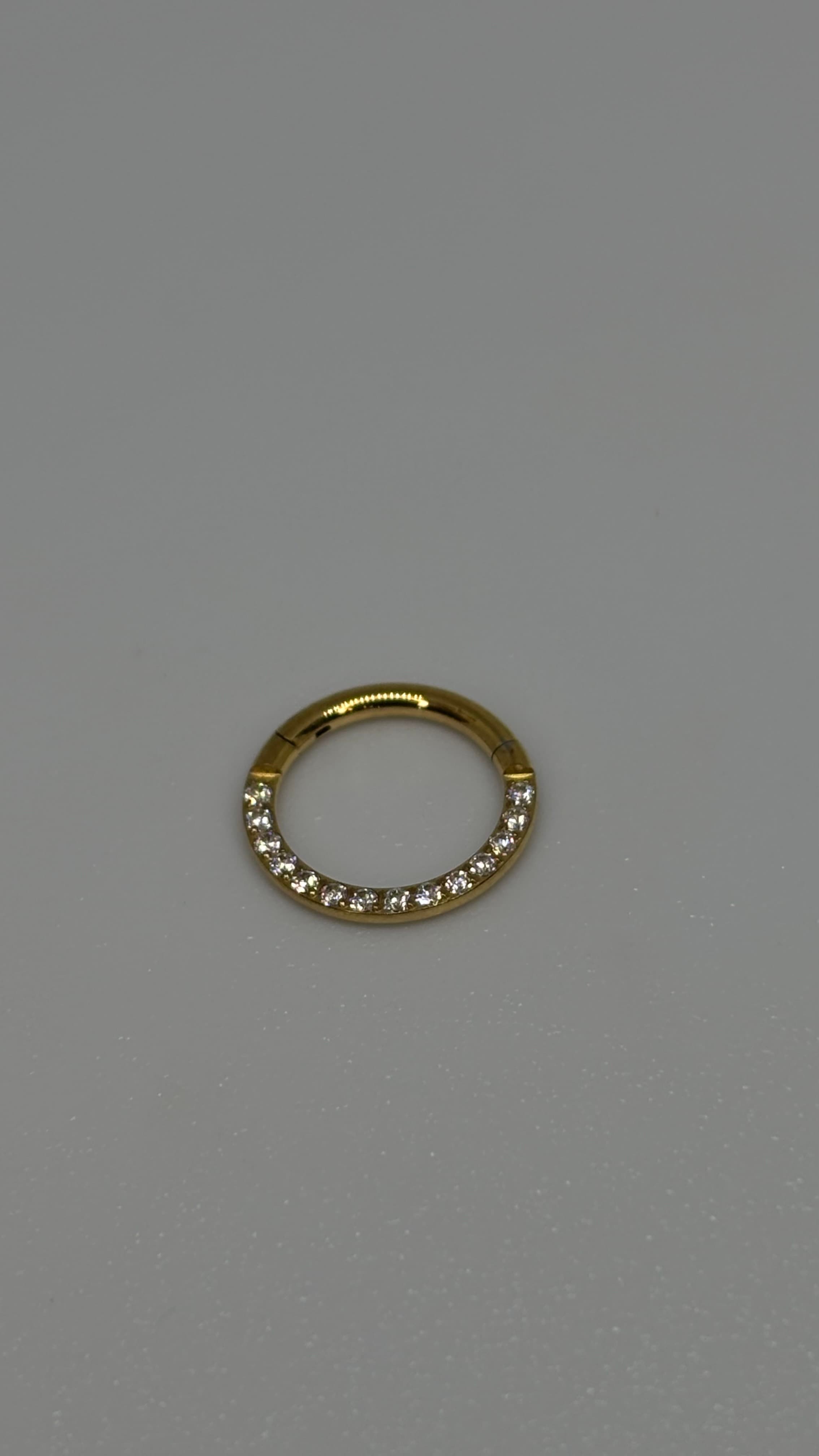 Argola Cravejada Frontal Pvd