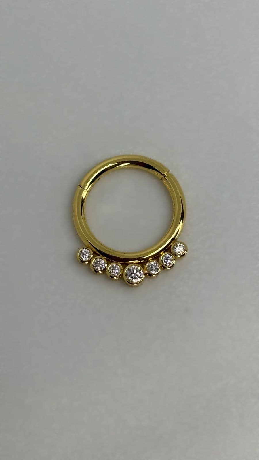 Argola 7 Cristais Pvd