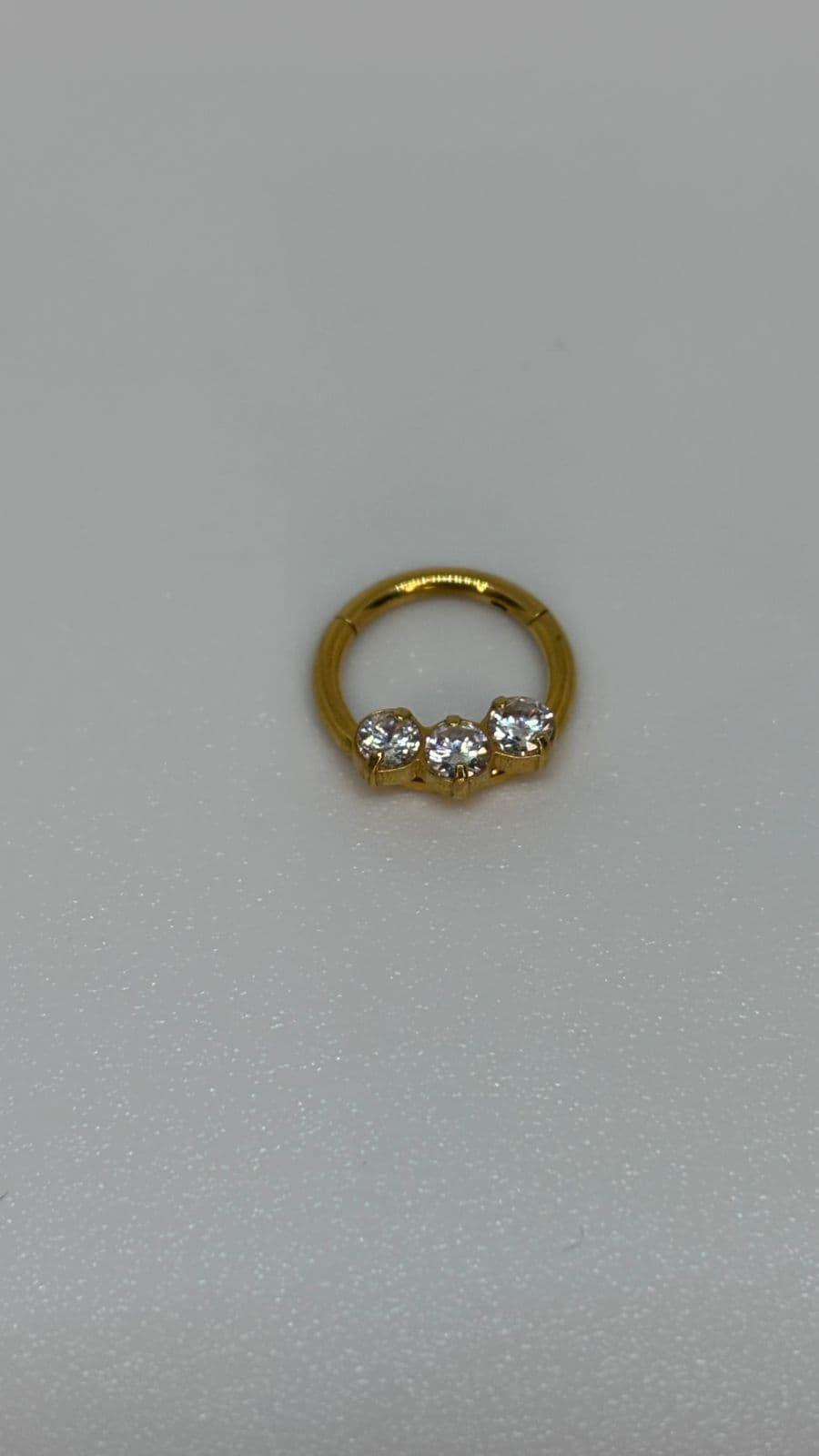 Argola 3 cristais PVP