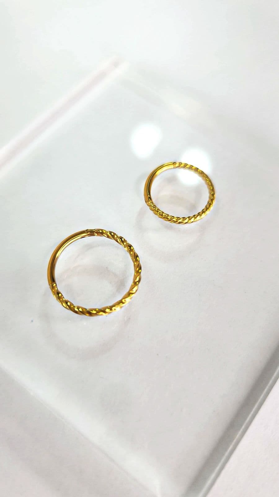 Argola trançada click PVP 8mm