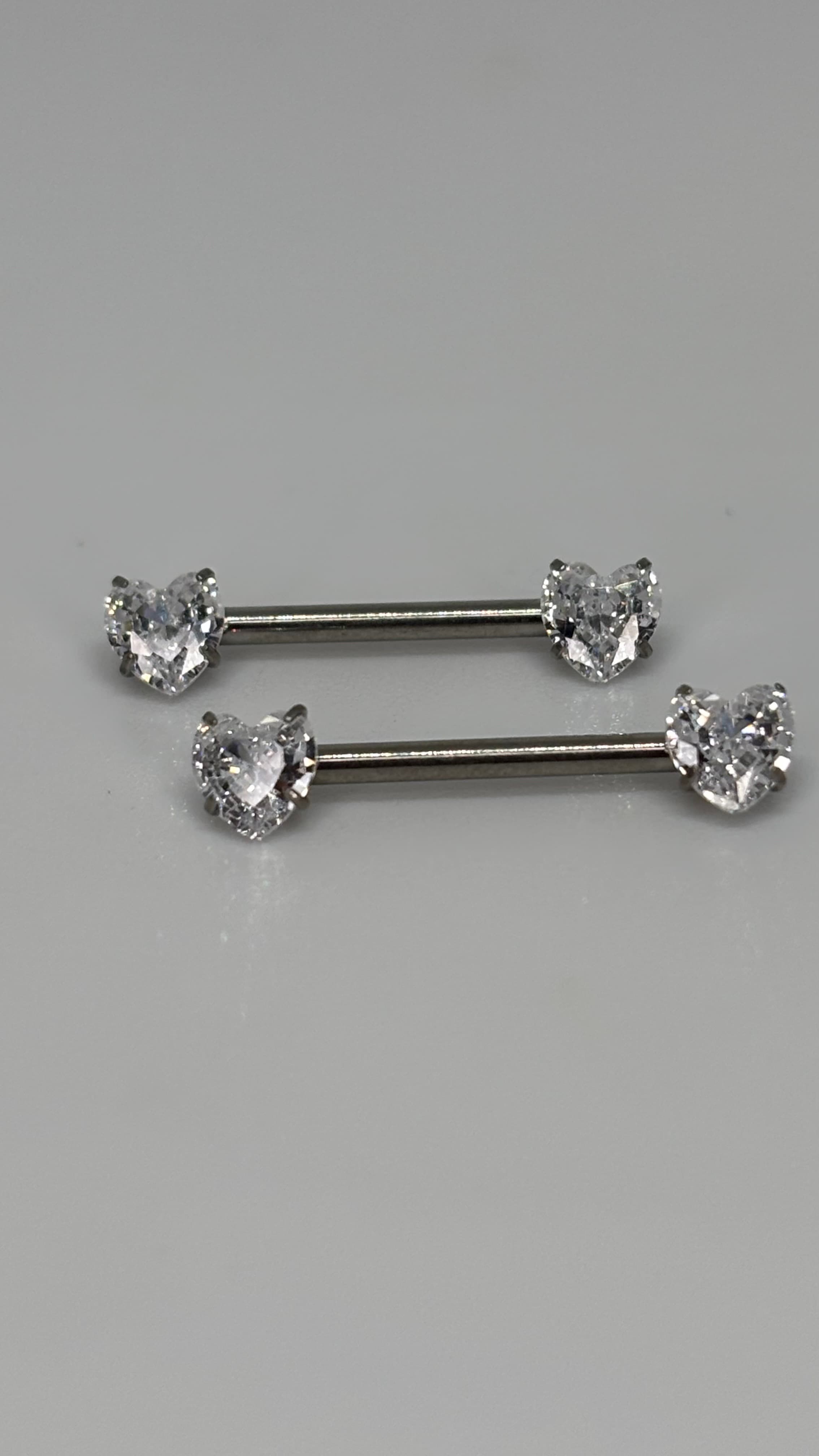 Mamilo Coração Cristal Par - Imagem 1656